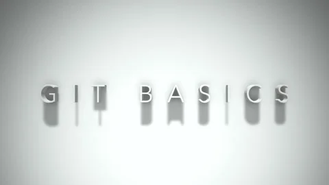 Git basics 3D title animation with shadows on a white background 库存影片 297018013