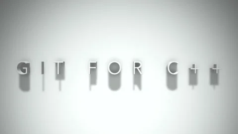 Git for c 3D title animation with shadows on a white background Video stock 297017997