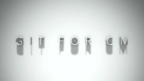 Git for cm 3D title animation with shadows on a white background Stock Footage 297272742