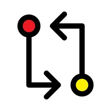 Git compare icon line isolated on white background. Black flat thin icon on.. Illustrazione stock