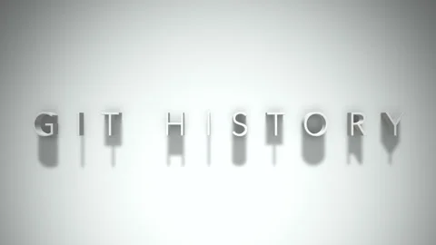 Git history 3D title animation with shadows on a white background 库存影片 297267269
