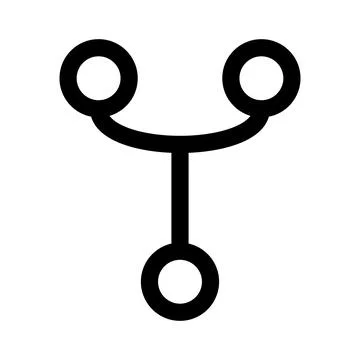 Git network icon line isolated on white background. Black flat thin icon on.. 스톡 일러스트