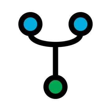 Git network icon line isolated on white background. Black flat thin icon on.. Stock Illustration