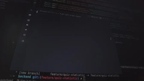 Git Pull Origin Master with Conflict Resolution Video stock 301025619