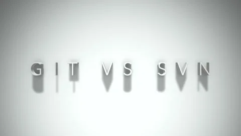 Git vs svn 3D title animation with shadows on a white background Video stock 297268663