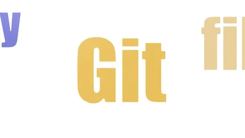 Git Wordcloud Animated On White Background Stock Footage 103096695