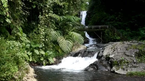 Gitgit Bertingkat waterfall Stock Footage 153230823