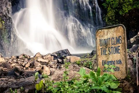GitGit Waterfall in Bali, Indonesia. Stock Photos