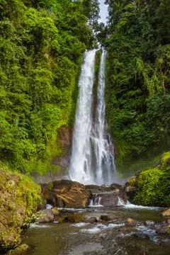 Gitgit Waterfall - Bali island Indonesia Stock Photos