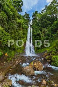 Gitgit Waterfall - Bali island Indonesia Stock Photos