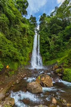 Gitgit Waterfall - Bali island Indonesia Stock Photos