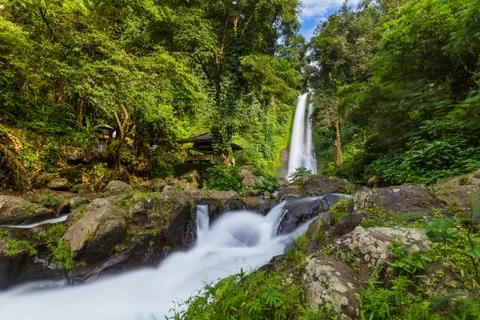Gitgit Waterfall - Bali island Indonesia Stock-Fotos