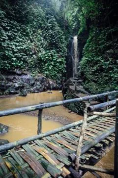 Gitgit Waterfall on Bali island, Indonesia Stock Photos