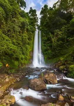 Gitgit Waterfall - Bali island Indonesia Gitgit Waterfall on Bali island I... Foto stock