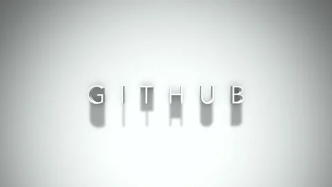 Github 3D title animation with shadows on a white background Video stock 297018148