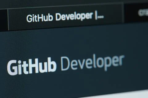 GitHub developer home page 写真素材