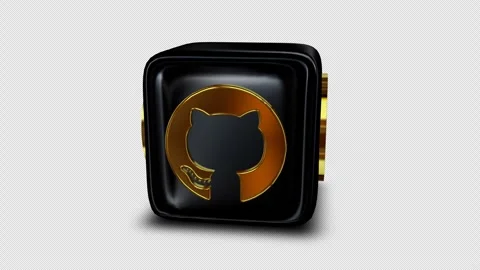 Github Logo Icon Cube, Alpha Channel, Looped, Exclusive Video stock 302098574