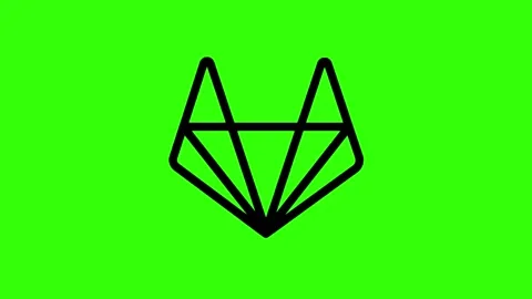 Gitlab black icon animated background, gitlab Stock Footage 242182836