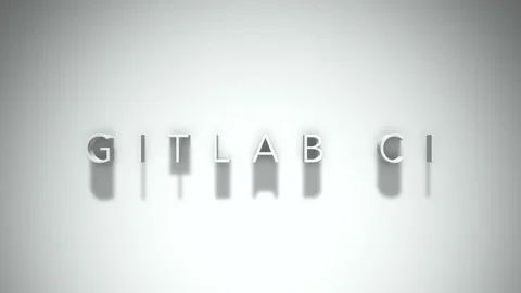 Gitlab ci 3D title animation with shadows on a white background 스톡 동영상 297018138