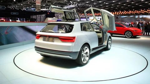 Giugiaro Design in Auto Salon De Geneve 2014 Stock Footage 36719628
