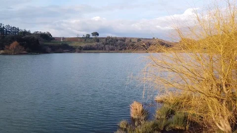 Giulianello lake, Italy 스톡 동영상 123714345