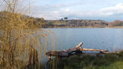 Giulianello lake, Italy 스톡 동영상 123714928