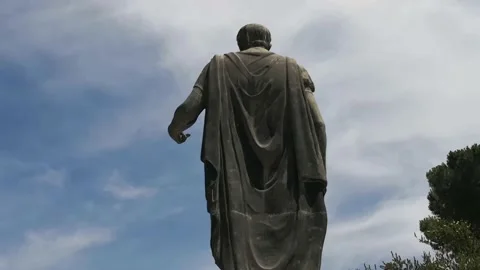 Giulio Caesar looks at the clouds Stock Footage 136113683