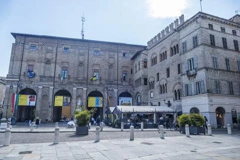 Giuseppe Garibaldi Square in Parma Stock Photos
