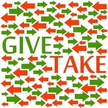 Give and take Illustrazione stock