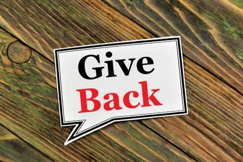 Give back. Stock Photos