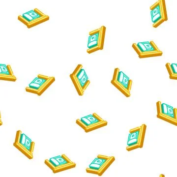 Give bribe isometric icon seamless pattern Stock Illustration