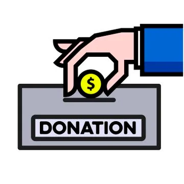 Give Donation concept Stock Illustration