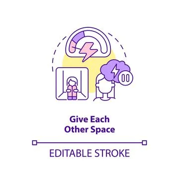 Give each other space concept icon イラスト素材