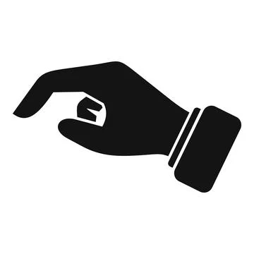 Give gesture icon simple vector. Finger hold Stock Illustration