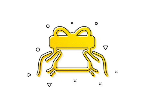 Give a Gift box icon. Present sign. Vector Stock Illustration
