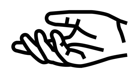 Give hand line icon animation Stock Footage 224935758