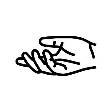 Give hand line icon vector illustration イラスト素材