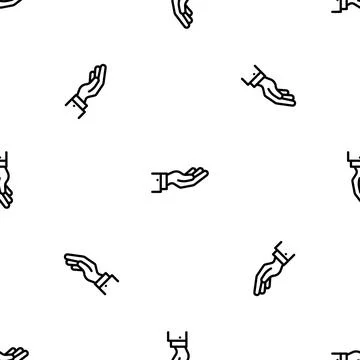 Give hand pattern seamless Illustrazione stock