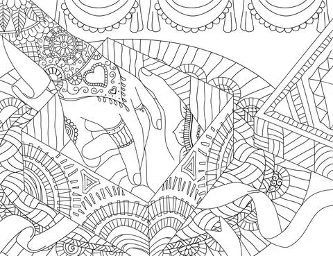 Give help as a gift black and white coloring book outline vector illustration Stock Illustration