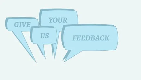 Give me feedback speech bubbles Illustrazione stock