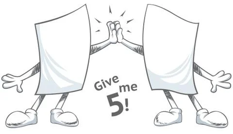 Give me five Stock Illustration
