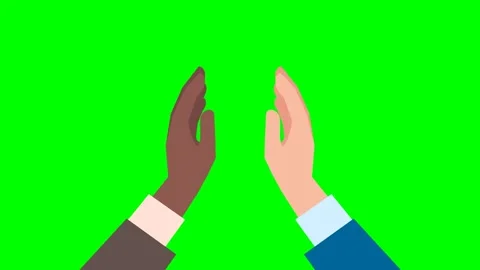 Give me five. Two hands giving a high five. People of different ethnicity Stock Footage 335534163