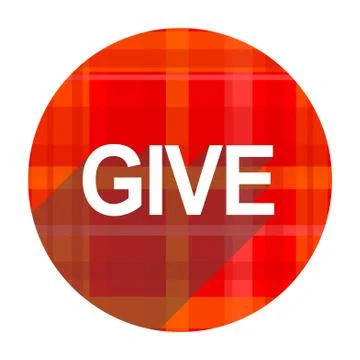 Give red flat icon isolated. Stock Illustration