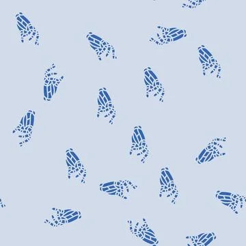 Give robot hand gesture glyph seamless pattern Stock Illustration