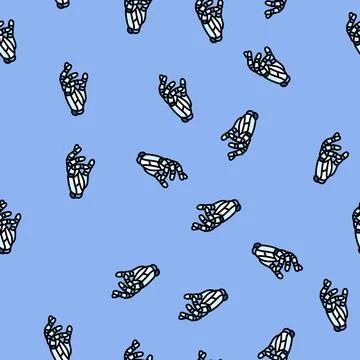 Give robot hand gesture vector seamless pattern Stock Illustration