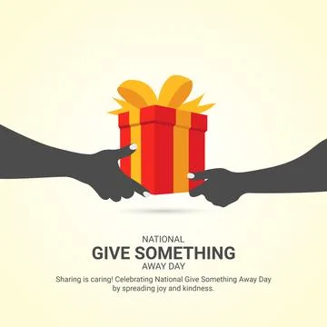Give Something Away Day creative ads design. Give Something Away Day, July .. Stock Illustration