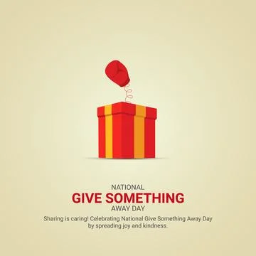 Give Something Away Day creative ads design. Give Something Away Day, July .. Stock Illustration