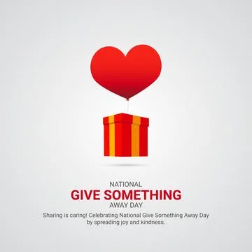 Give Something Away Day creative ads design. Give Something Away Day, July .. Stock Illustration