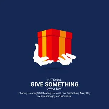 Give Something Away Day creative ads design. Give Something Away Day, July .. Stock Illustration