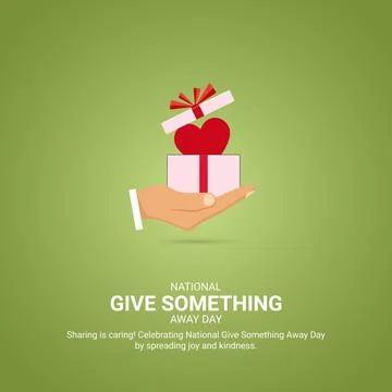 Give Something Away Day creative ads design. Give Something Away Day, July .. Stock Illustration